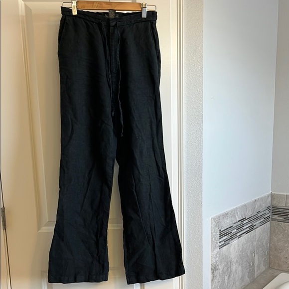 Banana Republic Black Dress Pants Wide-Leg - Picture 1 of 4